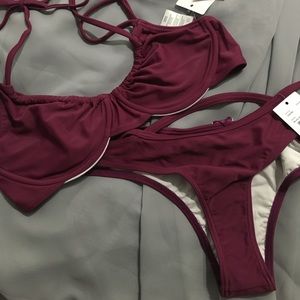 Sporty cheeky bikini set